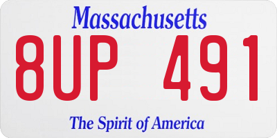 MA license plate 8UP491