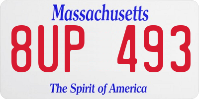 MA license plate 8UP493