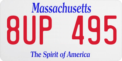 MA license plate 8UP495