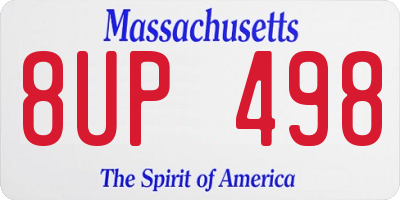 MA license plate 8UP498