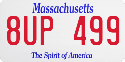MA license plate 8UP499