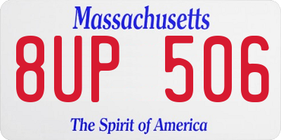 MA license plate 8UP506