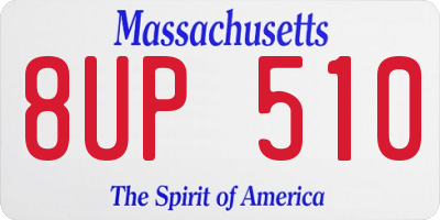 MA license plate 8UP510
