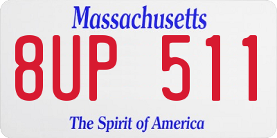 MA license plate 8UP511