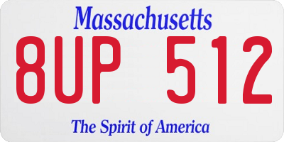 MA license plate 8UP512