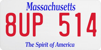 MA license plate 8UP514