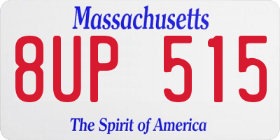 MA license plate 8UP515