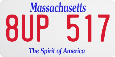 MA license plate 8UP517