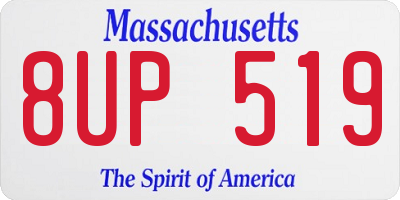 MA license plate 8UP519
