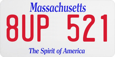 MA license plate 8UP521