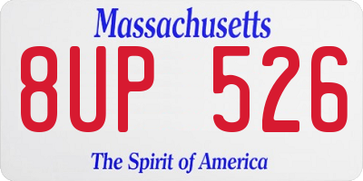 MA license plate 8UP526