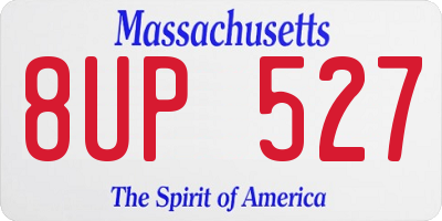 MA license plate 8UP527