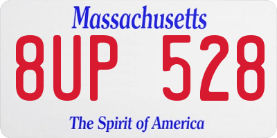 MA license plate 8UP528