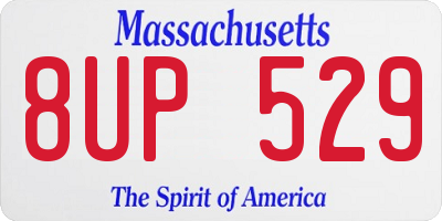MA license plate 8UP529