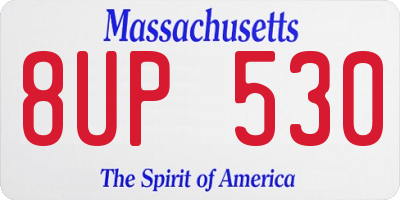 MA license plate 8UP530