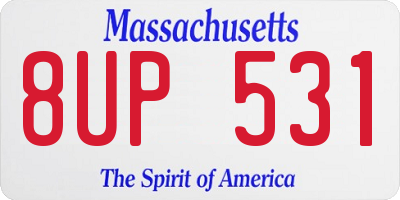 MA license plate 8UP531