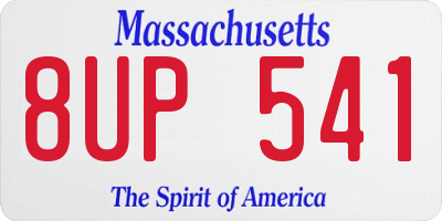 MA license plate 8UP541