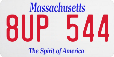 MA license plate 8UP544