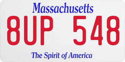 MA license plate 8UP548