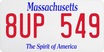 MA license plate 8UP549