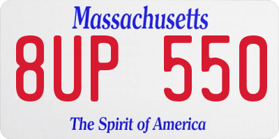 MA license plate 8UP550