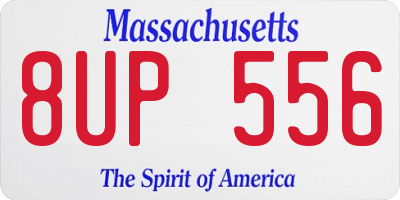 MA license plate 8UP556