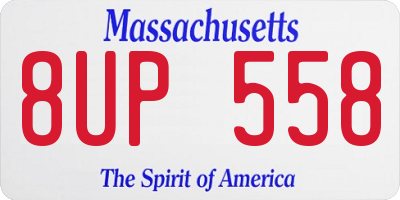 MA license plate 8UP558