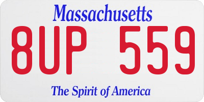 MA license plate 8UP559