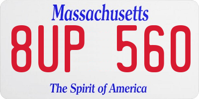 MA license plate 8UP560