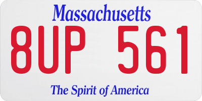 MA license plate 8UP561
