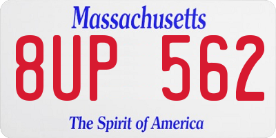 MA license plate 8UP562