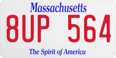 MA license plate 8UP564