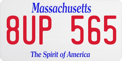 MA license plate 8UP565