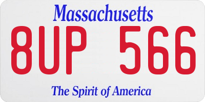 MA license plate 8UP566