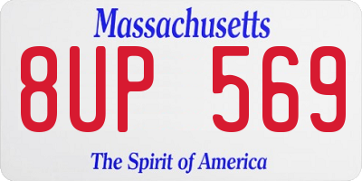 MA license plate 8UP569