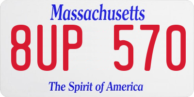 MA license plate 8UP570