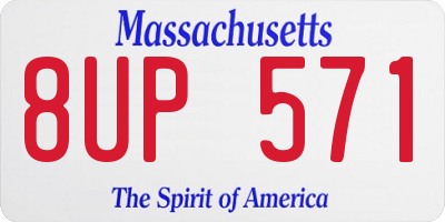 MA license plate 8UP571