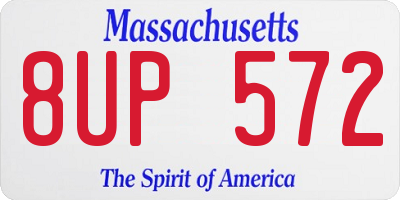 MA license plate 8UP572