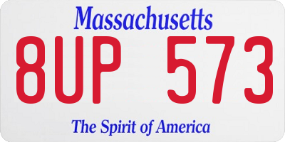 MA license plate 8UP573