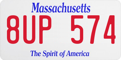 MA license plate 8UP574