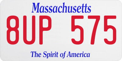 MA license plate 8UP575