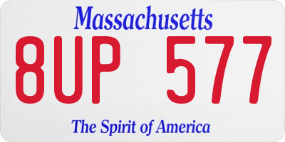 MA license plate 8UP577
