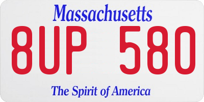MA license plate 8UP580