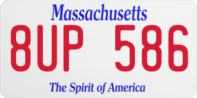 MA license plate 8UP586