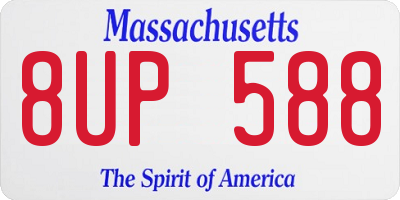 MA license plate 8UP588