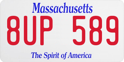 MA license plate 8UP589