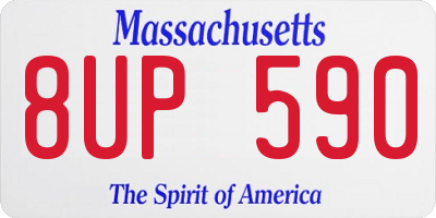 MA license plate 8UP590