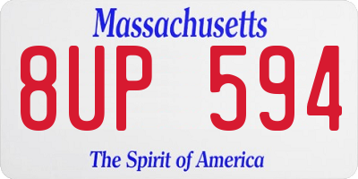 MA license plate 8UP594