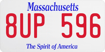 MA license plate 8UP596