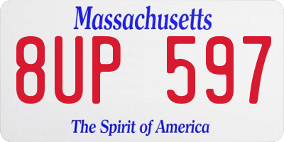 MA license plate 8UP597
